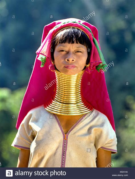 Long Necked Woman Of The Padaung Mountain Tribe Also Known As Giraffe