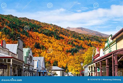 arrowtown autumn festival  buckingham streetnew zealand editorial