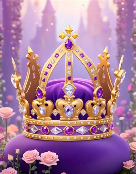 3d Cartoon Realistic Royal Crown Ai Generated Image