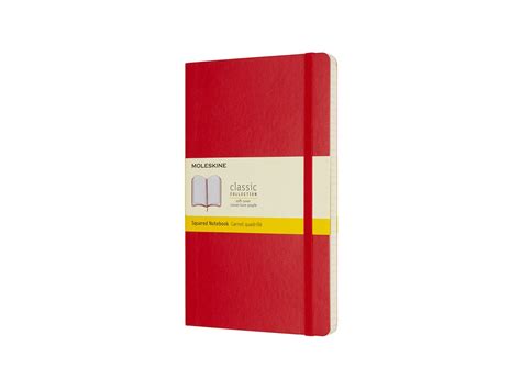 MOLESKINE Notizbuch L A5 854641 Kariert SoftCover Scharlach Papedis AG