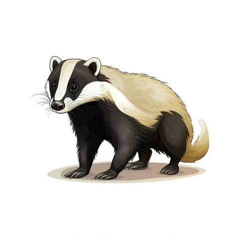 Badger 2d Cartoon Vector Illustration On White Background 30683164