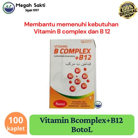 Vitamin B Complex B12 Botol Samco 100 Kaplet Lazada Indonesia