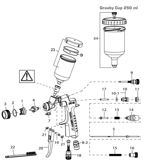 Anest Iwata Lph Lvlp Gravity Spray Gun Spot Repair Sprayman