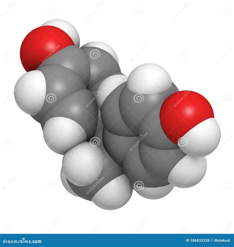 Bisphenol A Bpa Chemical Formula And Skeletal Structure Vector