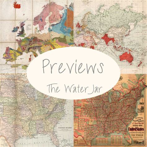 Vintage World Maps Digital Paper Pack, Old World Maps and Antique US Maps, Travel or History ...