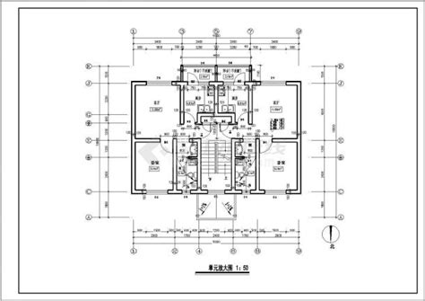 某小区2单元多层住宅楼施工设计图住宅小区土木在线