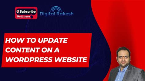 How To Update Content On A Wordpress Website YouTube