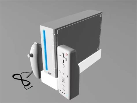 Wii Console With Wii Remote Free 3d Model - .3ds, .Max, .Obj - Open3dModel