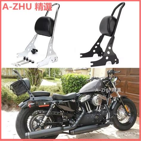 可開發票摩託車後排乘客靠背墊 行李架 適用於哈雷sportster Xl 883 1200後座乘客安心倚靠靠背支架後靠背 蝦皮購物