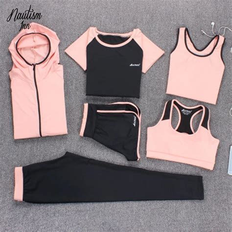 6 Pcs Yoga Set Sport Suit Women Fitness Set Gym Clothing Plus Size