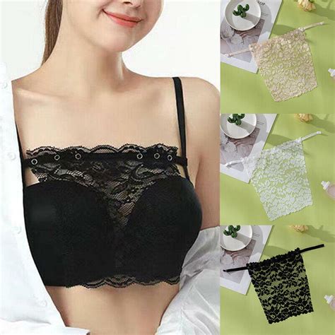 3pcs Ladies Lace Clip On Mock Camisole Bra Insert Overlay Modesty