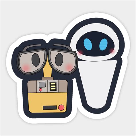 Wall E Wall E And Eve Sticker Teepublic