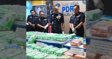 52 5kg Syabu Dirampas Polis Sarawak BULETIN TV3 Malaysia