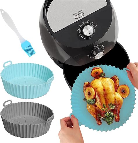 2 PCS Silicone Air Fryer Pot En Silicone Pour Friteuse Sans Huile