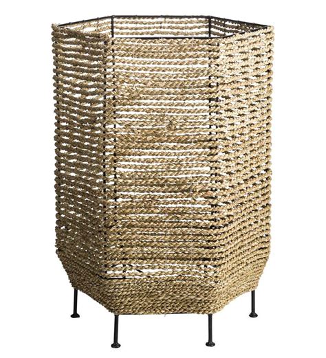 Seagrass Basket Planters With Iron Base Set Of Vivaterra