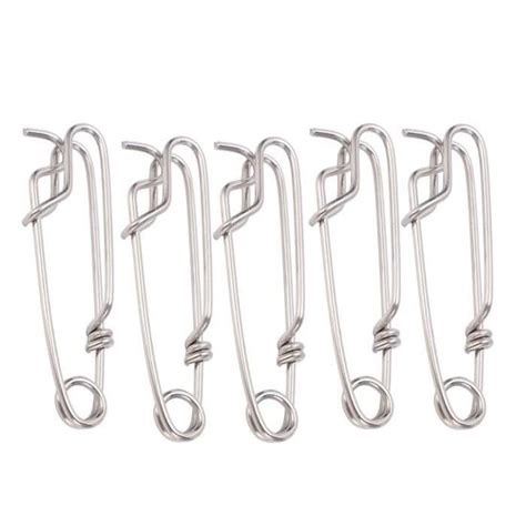 SURENHAP Long Line Clips Snap 5 pièces longue ligne Clips Snap pivotant