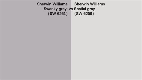 Sherwin Williams Swanky Gray Vs Spatial Gray Side By Side Comparison