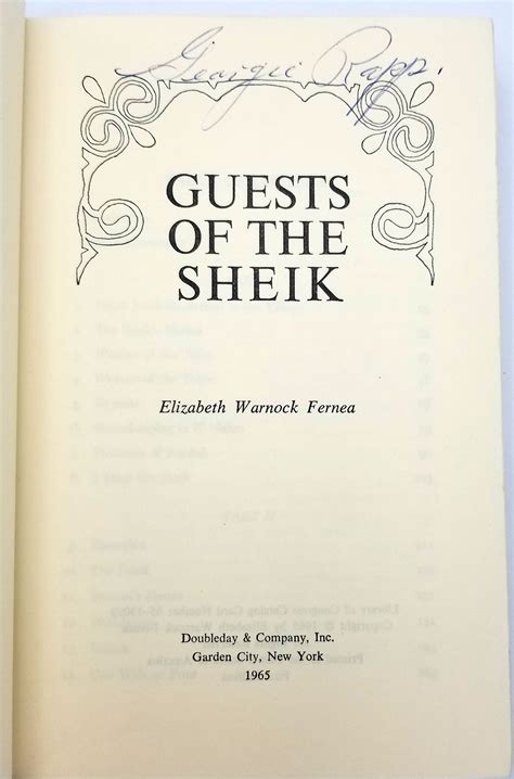 Guests Of The Sheik An Invitation To Visit A Harem 1st Edition