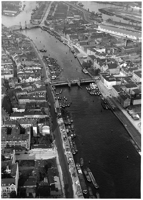 Szczecin na dawnej fotografii Szczecin z lotu ptaka widoki ogólne