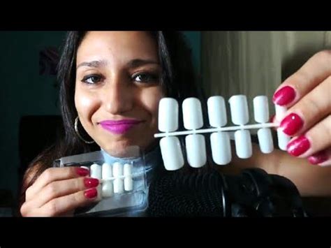 ASMR MANICURE COLOCANDO UNHAS POSTIÇAS EM VOCÊ roleplay YouTube