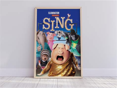 Sing Movie Poster for Wall Art - Etsy