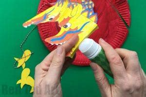 Easy Paper Plate Dragon Twirler Printable Chinese New Year