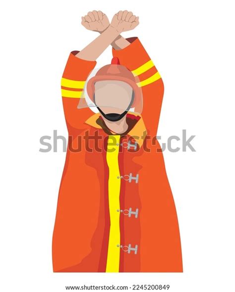 Hand Signals Rescue Communications Fire Fighting Stock Vector Royalty Free 2245200849