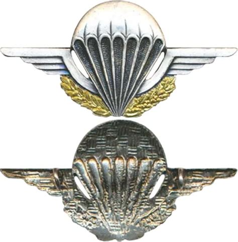 BREVET DINITIATION PARACHUTISTE dos guilloché embouti Drago GS 47