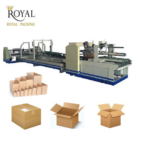 Fully Automatic Carton Glue Machinery Corrugated Box Folding Gluing