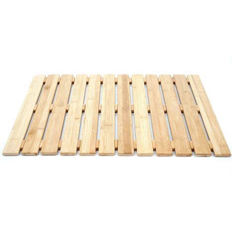 Tapis De Bain Douche Baignoire Pour Salle De Bain En Bamboo