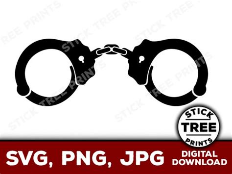 Handcuffs Vector Image Handcuffs Clip Art Handcuffs Svg For Etsy