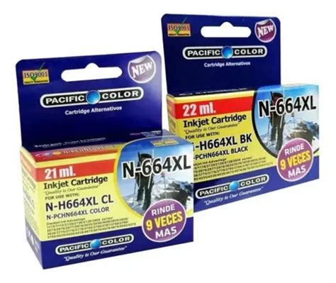 Pack Tintas Hp Alternativo Negro Color Xl Pacific Cuotas Sin Inter S