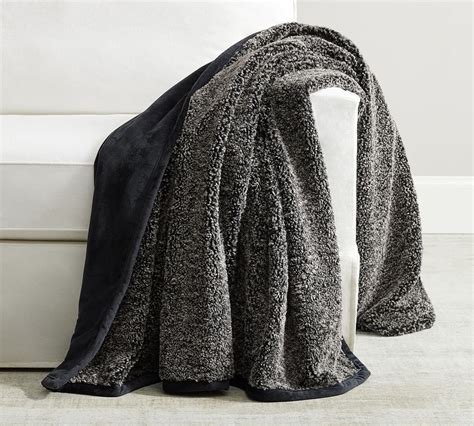 Cozy Teddy Faux Fur Throw Blanket Pottery Barn