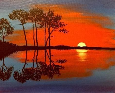 Sunset Unknown Artist Acrylic Painting Tutorials Acrylic Oil