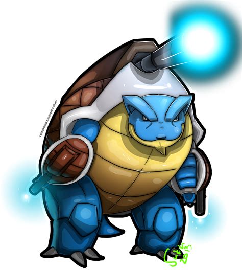 Blastoise Pokemon Water Cannon Png Image