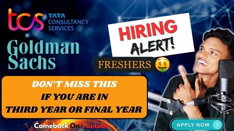 TCS Goldman Sachs Hiring 2024 TCS BPS Jobs For Freshers