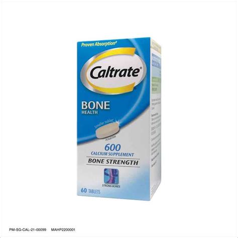 Caltrate 600 Calcium Supplement 60 Tablets Vegetarian Friendly