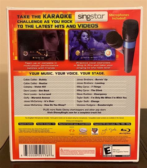 Disney Sing It Pop Hits Game Singstar Mics Included Ps New Fast Ship