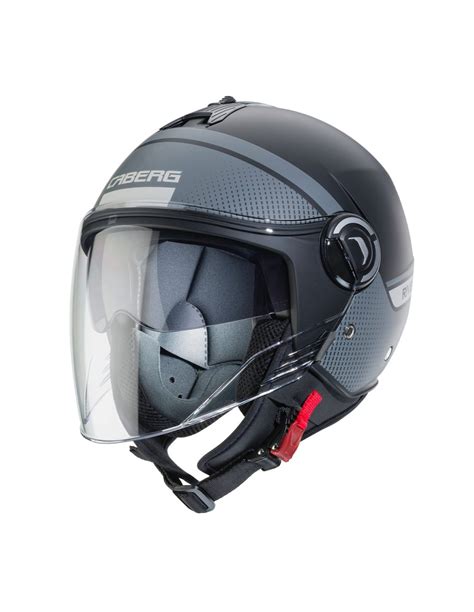 Casco Jet Riviera V Caberg Elite Negro Mate Antracita Gris Par