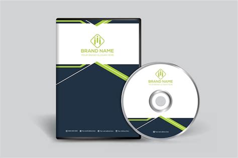 Premium Vector Green And Black Color Dvd Cover Design