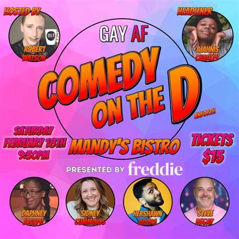 Comedy On The D Gay AF Comedy At Mandy S Bistro Toronto ON Stage