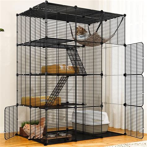 Yitahome 4 Tier Large Indoor Cat Cage Crate DIY Pet Playpen With