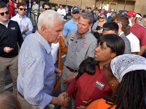 Gov Kemp Former Vp Pence Pit Stop For Rally In Gaines