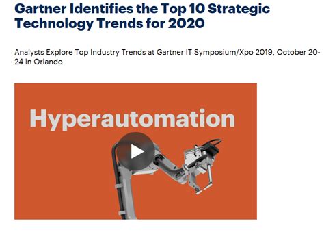 Informe Top 10 Strategic Technology Trends For 2020 Gartner