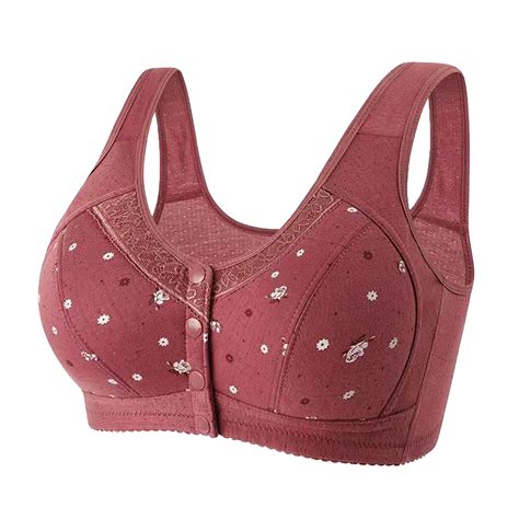 Noecare 3 Pack Daisy Bras For Older Women Convenient Front Closure