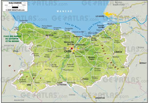 Carte Du Calvados Vacances Arts Guides Voyages