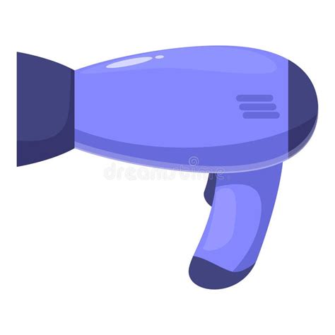 Modern Hair Dryer Blowing Hot Air For Hair Care Stock Vector