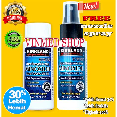 Jual KIRKLAND MINOXIDIL 5 PAKET HEMAT PEMAKAIAN Indonesia Shopee Indonesia