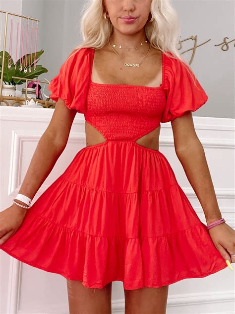 Clementine Cutie Dress Red Cute Dresses For Teens Preppy Dresses Cute Formal Dresses