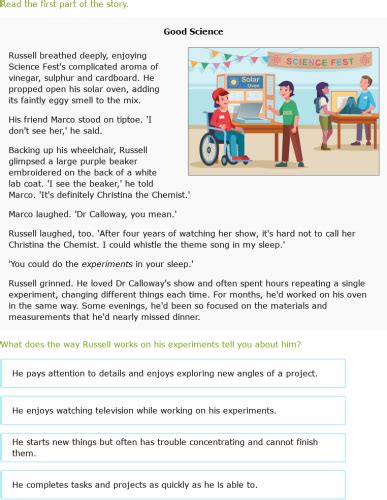 Ixl Read Realistic Fiction With Illustrations Year English Practice